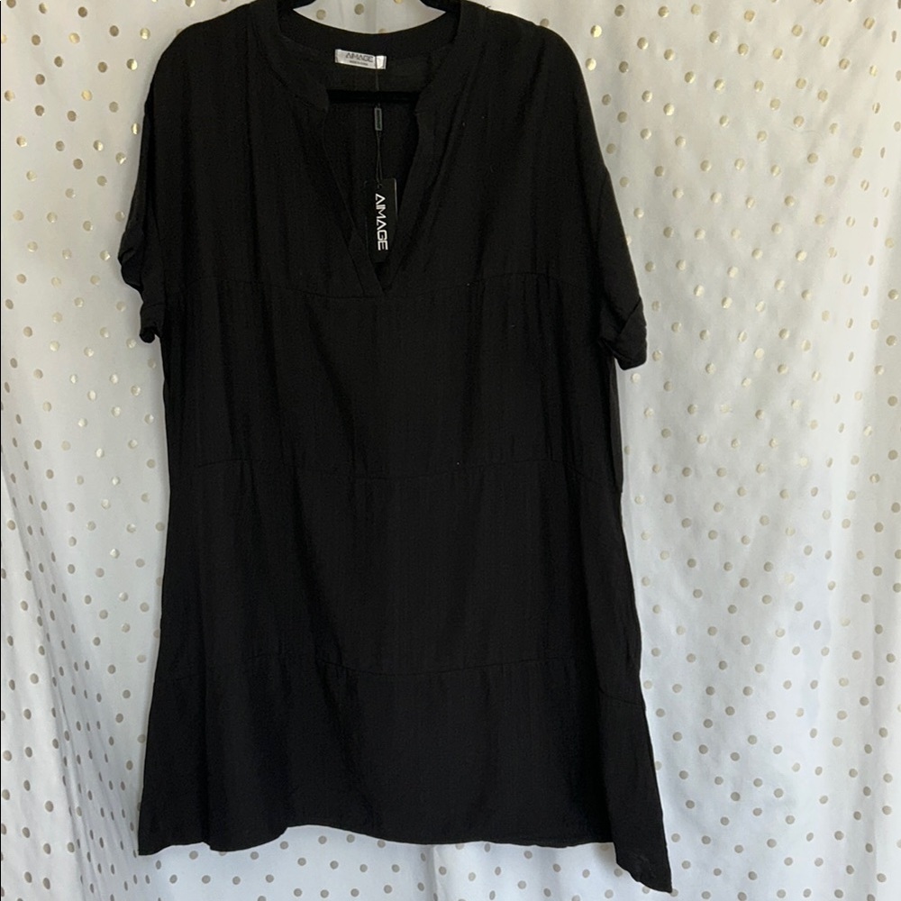 Aimage Black Midi Dress